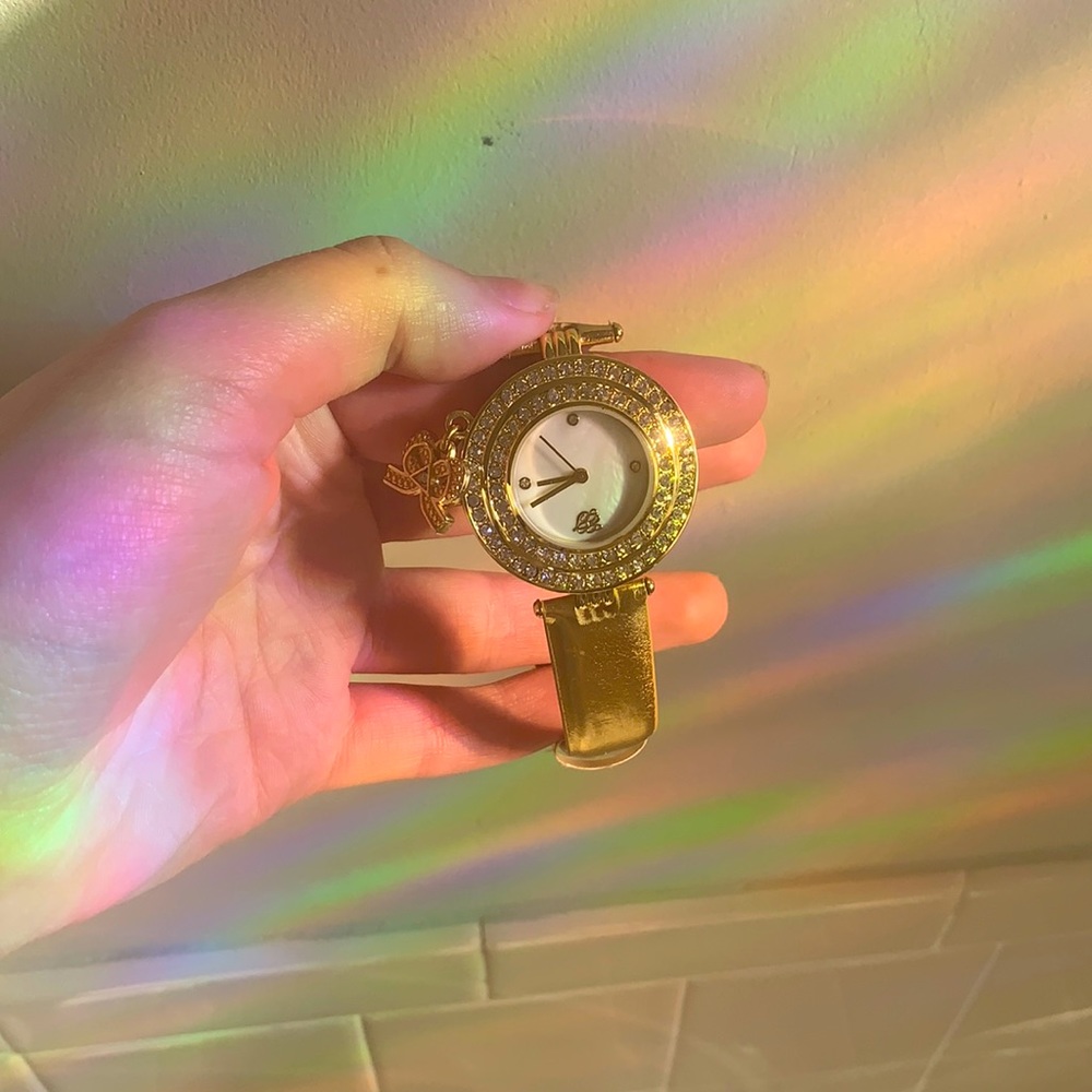 Bling gold watch